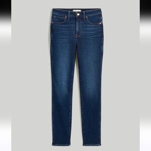 Madewell 9" Higher Rise Skinny Jeans Dark Blue Wash Size 29